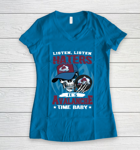 Listen Haters It is BLACKHAWKS Time Baby NHL Women's V-Neck T-Shirt 5