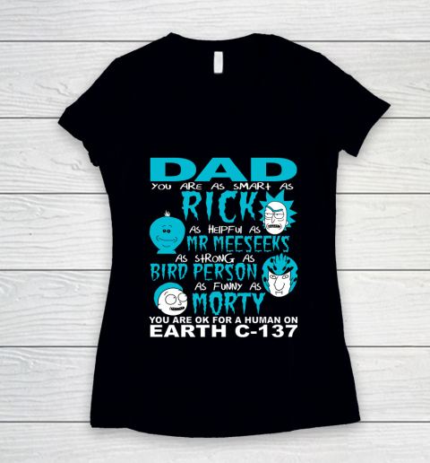 Rick And Morty Fathers Day Dad You Are Women's V-Neck T-Shirt