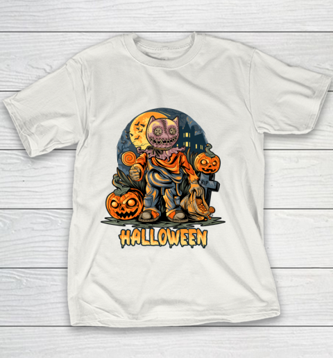Pumpkin Cat Character for Halloween Youth T-Shirt