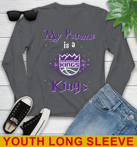 NBA Basketball Harry Potter My Patronus Is A Sacramento Kings Youth Long Sleeve 9