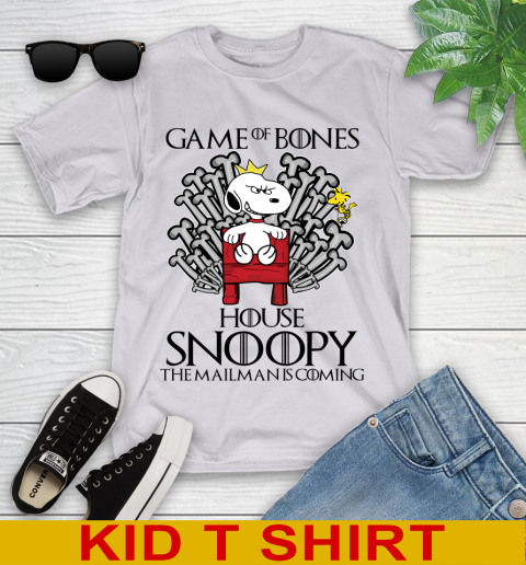 Game of bones house snoopy the mailman is coming tshirt 86