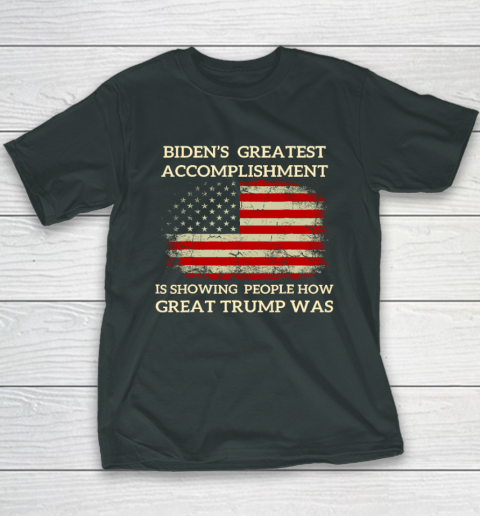 Funny Biden's Greatest Accomplishment Is Showing Trump 2024 Youth T-Shirt 3