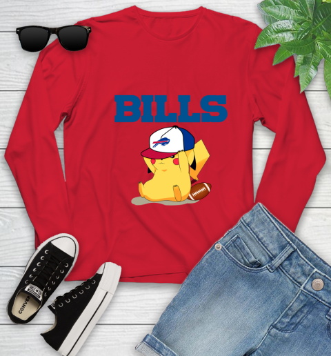 NFL Pikachu Football Sports Buffalo Bills Youth Long Sleeve 11