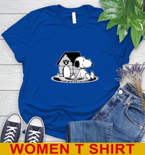 NFL Football Oakland Raiders Snoopy The Peanuts Movie Shirt Women's T-Shirt 9