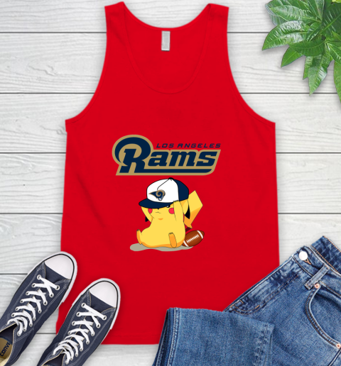 NFL Pikachu Football Sports Los Angeles Rams Tank Top 6