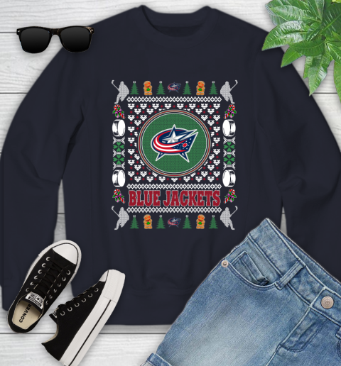 Columbus Blue Jackets Merry Christmas NHL Hockey Loyal Fan Ugly Shirt 116