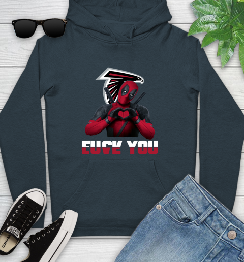 NHL Atlanta Falcons Deadpool Love You Fuck You Football Sports Youth Hoodie 10