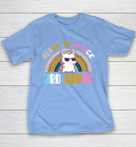 Back to school shirt Ready To Attack 3rd grade Unicorn Youth T-Shirt 8