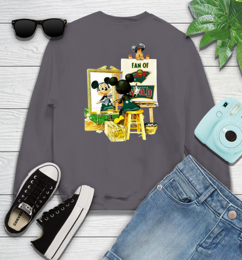 NHL Hockey Minnesota Wild Mickey Drawing Shirt 109