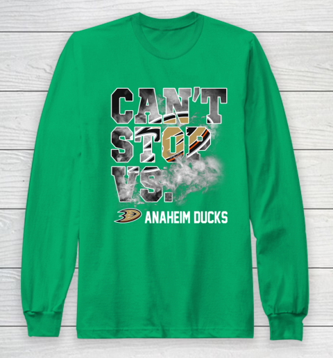 NHL Anaheim Ducks Hockey Can't Stop Vs Long Sleeve T-Shirt 4