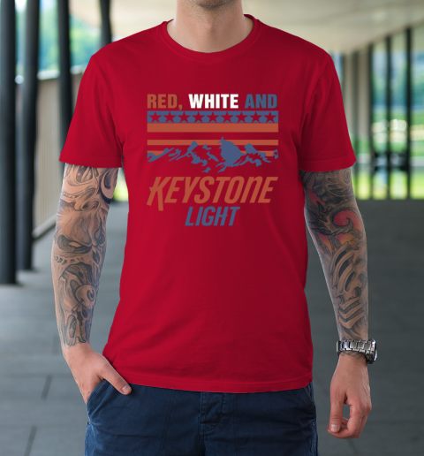 Red White And Keystone Light 4th Of July T-Shirt 6