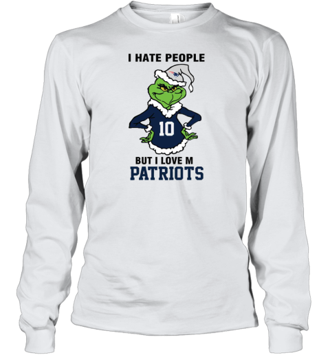I Hate People But I Love My New England Patriots New England Patriots NFL Teams Youth Long Sleeve