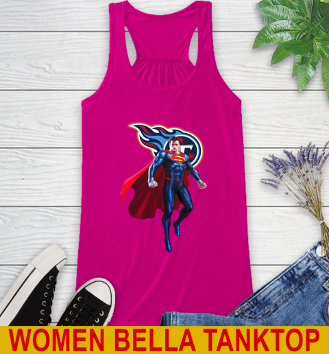NFL Superman DC Sports Football Tennessee Titans Racerback Tank 8