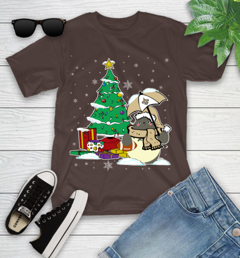 New Orleans Saints NFL Football Cute Tonari No Totoro Christmas Sports Youth T-Shirt 7
