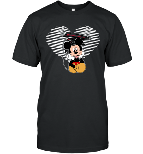 NFL Atlanta Falcons The Heart Mickey Mouse Disney Football T Shirt