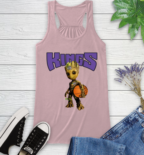 Sacramento Kings NBA Basketball Groot Marvel Guardians Of The Galaxy Racerback Tank 11