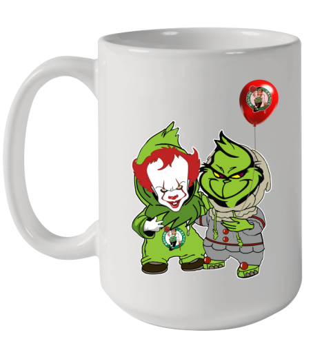 Boston Celtics Baby Pennywise Grinch Christmas NBA Basketball Ceramic Mug 15oz