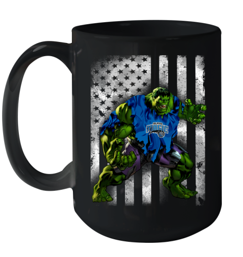 Orlando Magic Hulk Marvel Avengers NBA Basketball American Flag Ceramic Mug 15oz