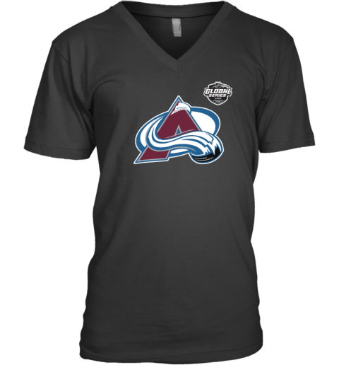 2022 Colorado Avalanche NHL Global Series Primary V-Neck T-Shirt