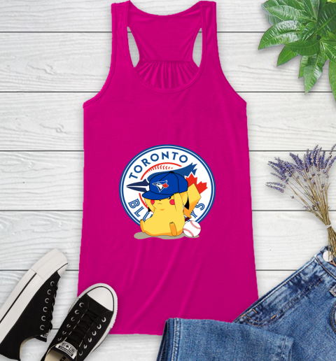 MLB Pikachu Baseball Sports Toronto Blue Jays Racerback Tank 8