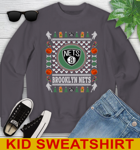 Brooklyn Nets Merry Christmas NBA Basketball Loyal Fan Youth Sweatshirt 5