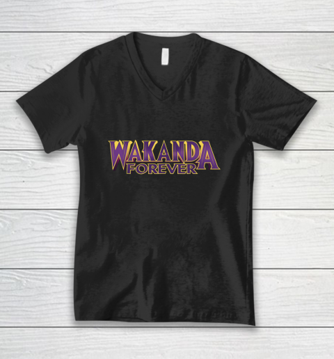 Marvel Black Panther Wakanda Forever Bold Graphic V-Neck T-Shirt