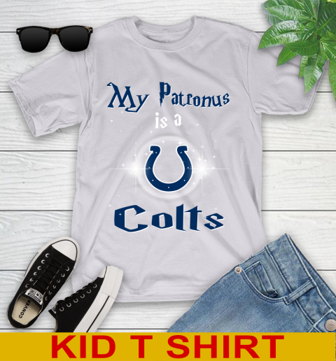 NFL Football Harry Potter My Patronus Is A Indianapolis Colts Youth T-Shirt - Image 5