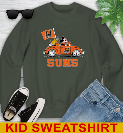 NBA Basketball Phoenix Suns Pluto Mickey Driving Disney Shirt Youth Sweatshirt 9