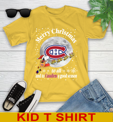Montreal Canadiens Merry Christmas To All And To Canadiens A Good Season NHL Hockey Sports Youth T-Shirt 9