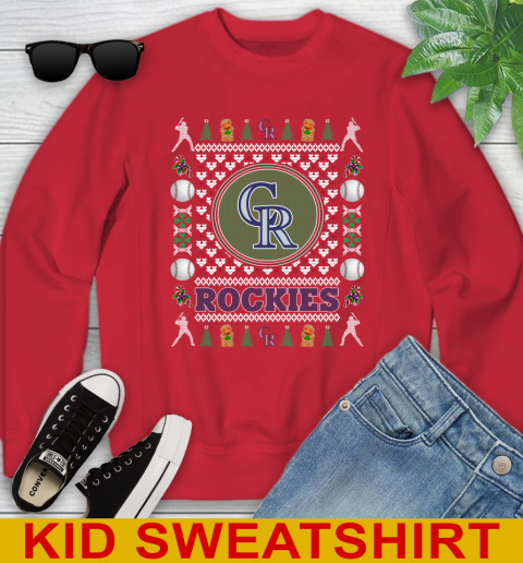 Colorado Rockies Merry Christmas MLB Baseball Loyal Fan Youth Sweatshirt 7