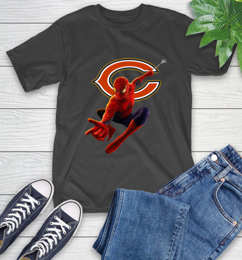 NFL Spider Man Avengers Endgame Football Chicago Bears T-Shirt 2