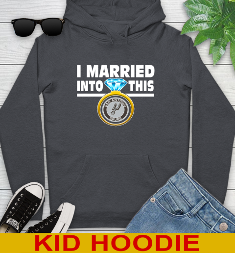San Antonio Spurs NBA Basketball I Married Into This My Team Sports Youth Hoodie 9