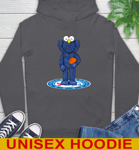 NBA Basketball Philadelphia 76ers Kaws Bff Blue Figure Shirt Hoodie 7