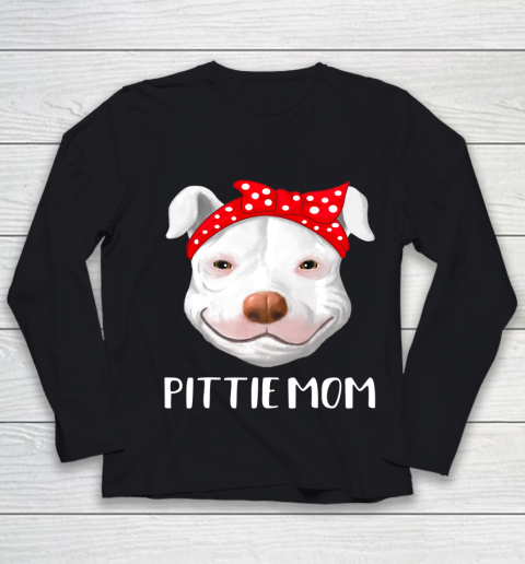 Dog Mom Shirt Pitbull Dog Lovers Pittie Mom Mothers Day Gift Youth Long Sleeve