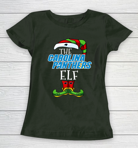 Carolina Panthers Christmas ELF Funny NFL Women's T-Shirt 4