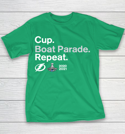 Cup Boat Parade Repeat Tampa bay Lightnings Stanley Hockey 2021 Youth T-Shirt 3
