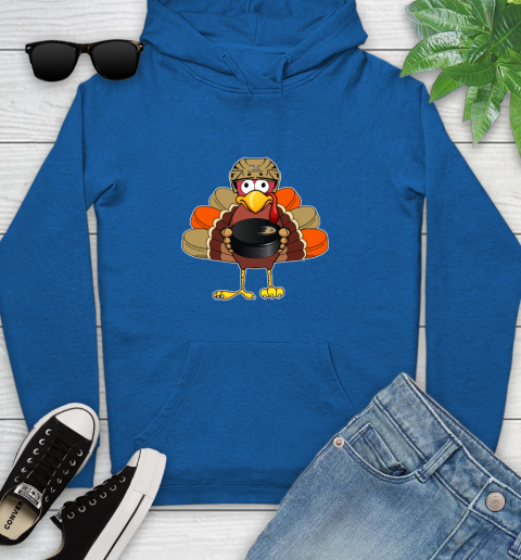 Anaheim Ducks Turkey Thanksgiving Day Youth Hoodie 9