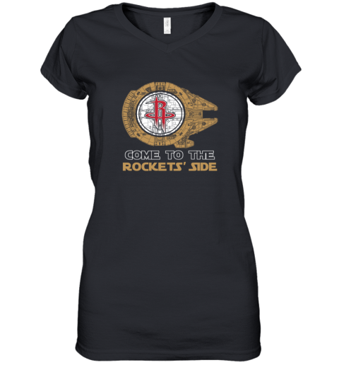 NBA Come To The Houston Rockets Star Wars Basketball Sports Women's V-Neck T-Shirt