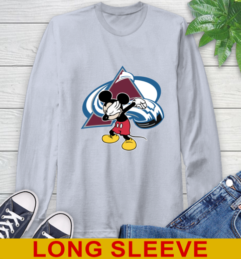 Colorado Avalanche NHL Hockey Dabbing Mickey Disney Sports Long Sleeve T-Shirt 6