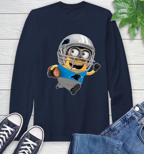 NFL Carolina Panthers Minions Disney Football Sports Long Sleeve T-Shirt 4