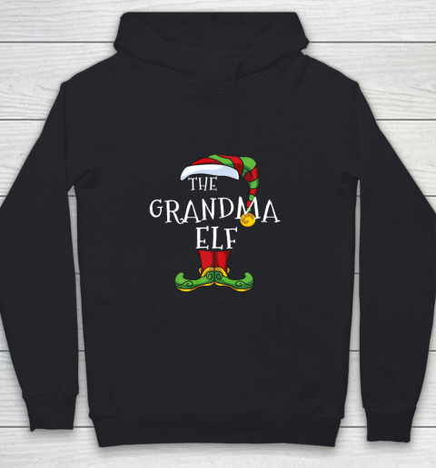 Grandma Elf Family Matching Christmas Group Gift Pajama Youth Hoodie