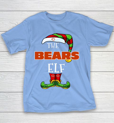 Chicago Bears Christmas ELF Funny NFL Youth T-Shirt 8