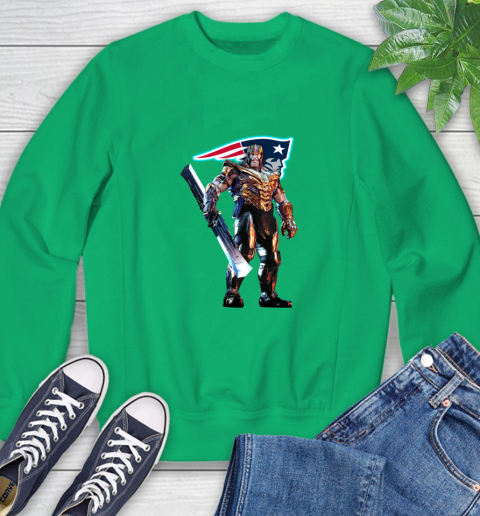 NFL Thanos Gauntlet Avengers Endgame Football New England Patriots Sweatshirt 6