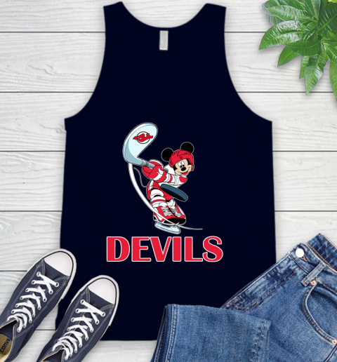 NHL Hockey New Jersey Devils Cheerful Mickey Mouse Shirt Tank Top 3