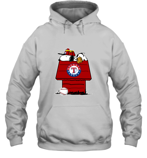 Texas Rangers Snoopy And Woodstock Resting Together MLB Hoodie