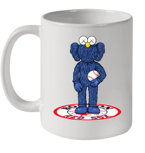 MLB Baseball Boston Red Sox Kaws Bff Blue Figure Shirt Ceramic Mug 11oz