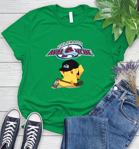 NHL Pikachu Hockey Sports Colorado Avalanche Women's T-Shirt 6