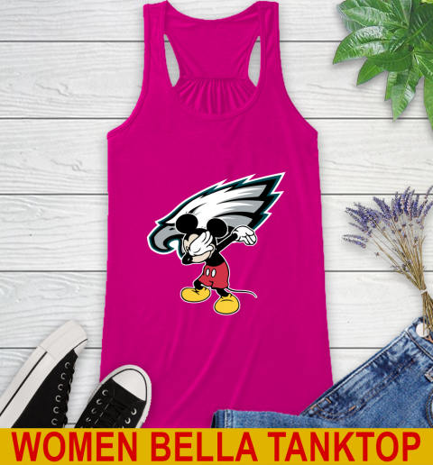Philadelphia Eagles NFL Football Dabbing Mickey Disney Sports Racerback Tank 8