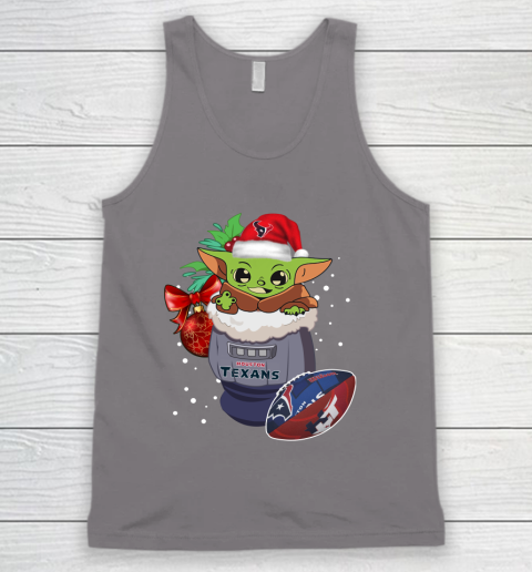Houston Texans Christmas Baby Yoda Star Wars Funny Happy NFL Tank Top 7