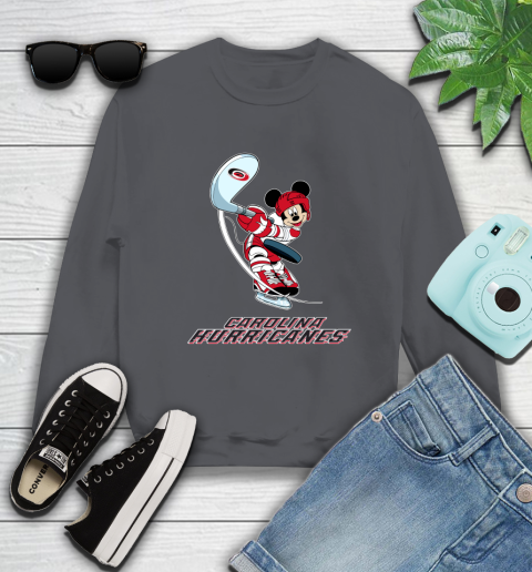 NHL Hockey Carolina Hurricanes Cheerful Mickey Mouse Shirt Sweatshirt 6